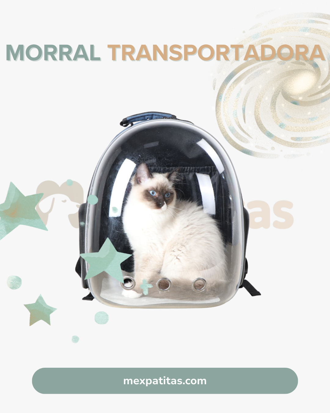 Morral cápsula para mascotas | Viaje Mexpatitas