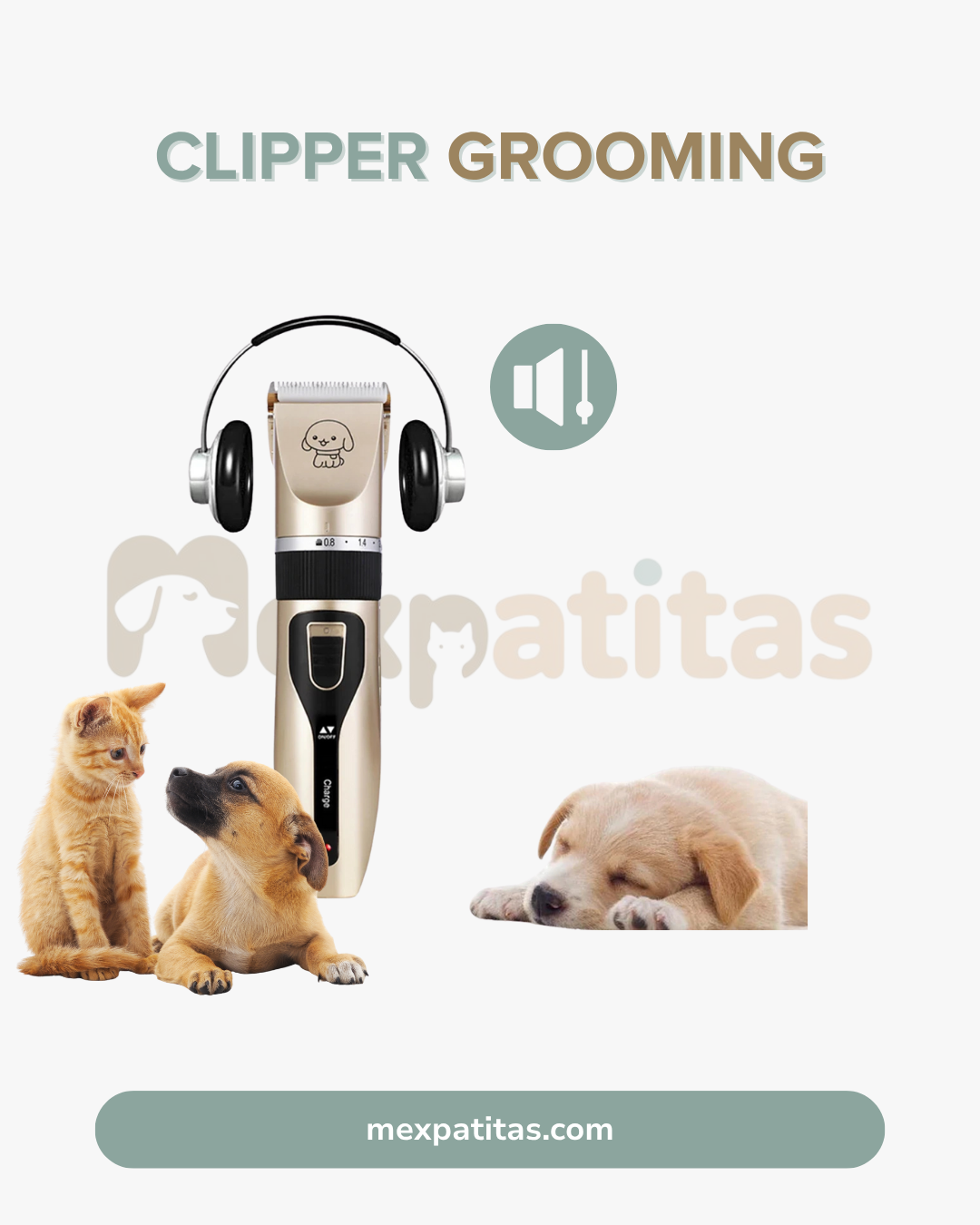 Cortadora de Pelo Eléctrica para Mascotas | Cuidado y Belleza Mexpatitas