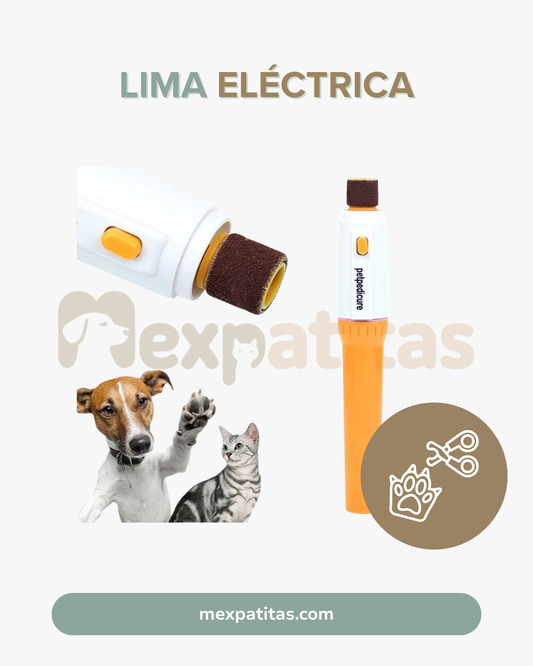 Lima eléctrica recargable para uñas de mascotas  |  Cuida Mexpatitas