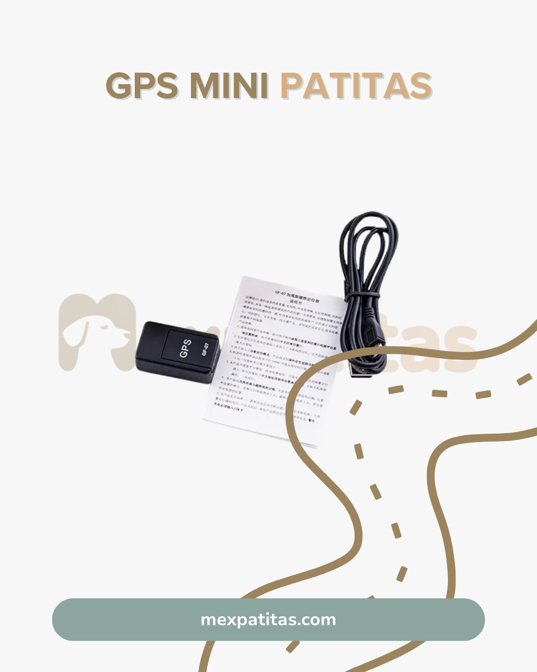 GPS mini para mascotas  |  Localizador Mexpatitas
