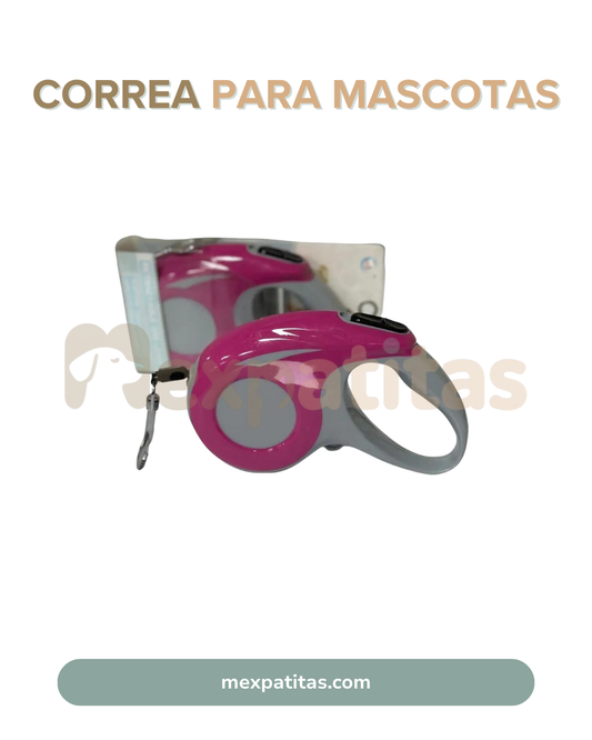Correa retráctil de 5 metros para perro - Paseo Mexpatitas