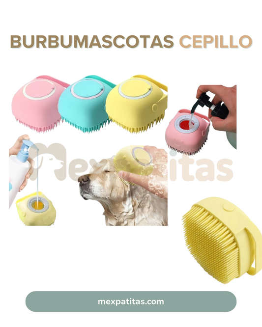 Burbumascotas | Cepillo de baño masajeador Mexpatitas